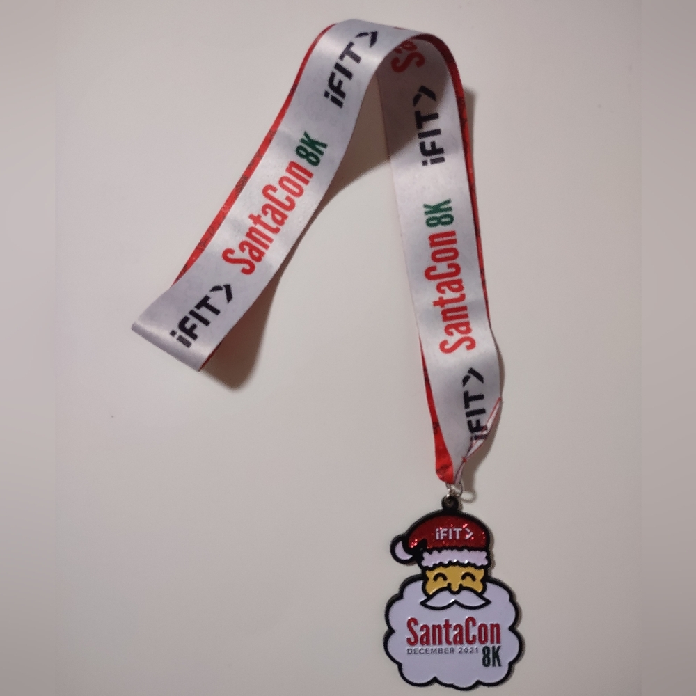 2021 SantaCon 8K Marathon Medal Finisher December iFit